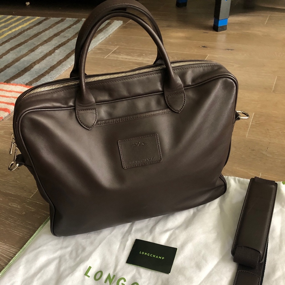 Longchamp Soft Leather Document Bag